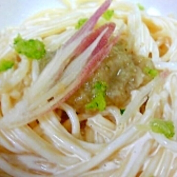 すだち風味の生クリーム冷製パスタ